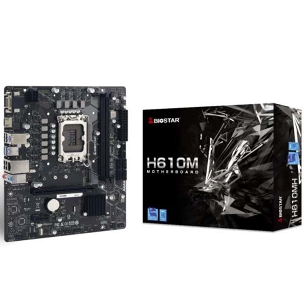 Biostar H610MH DDR4 1700p (mATX)1x M.2, 2xDIMM 3200 64GB MAX, HDMI 4K2K