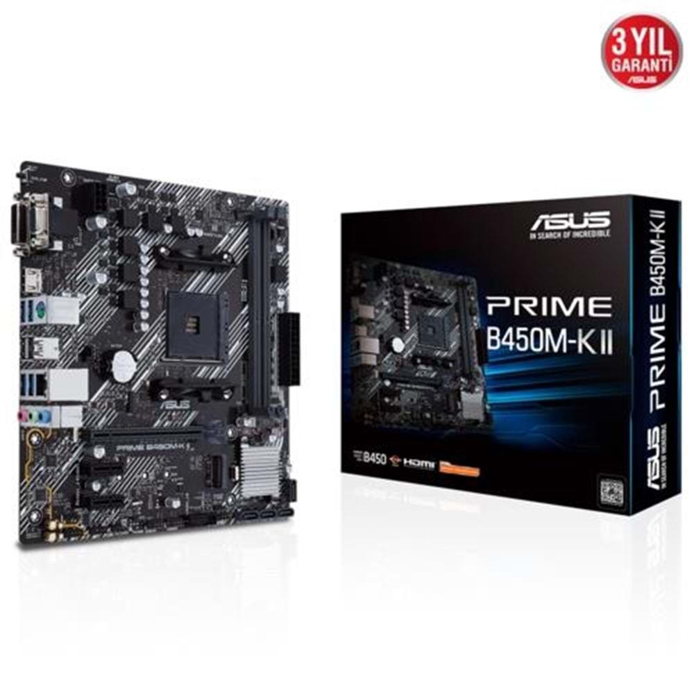 ASUS PRIME B450M-K II AMD AM4 DDR4 4400 HDMI DVI VGA M2 USB3.2