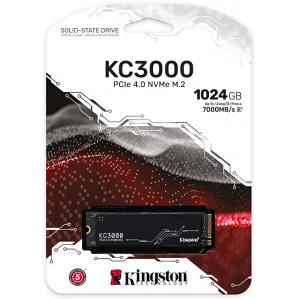 KINGSTON 1TB KC3000 M.2 NVMe PCIe 4.0 SKC3000S/1024G 7000/6000MB/s