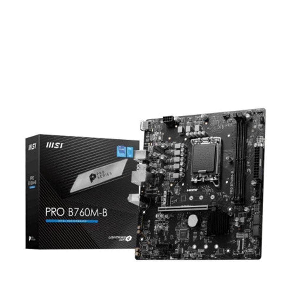 MSI PRO B760M-B DDR4 4800(OC) LGA1700 M.2 USB3.2 HDMI mATX