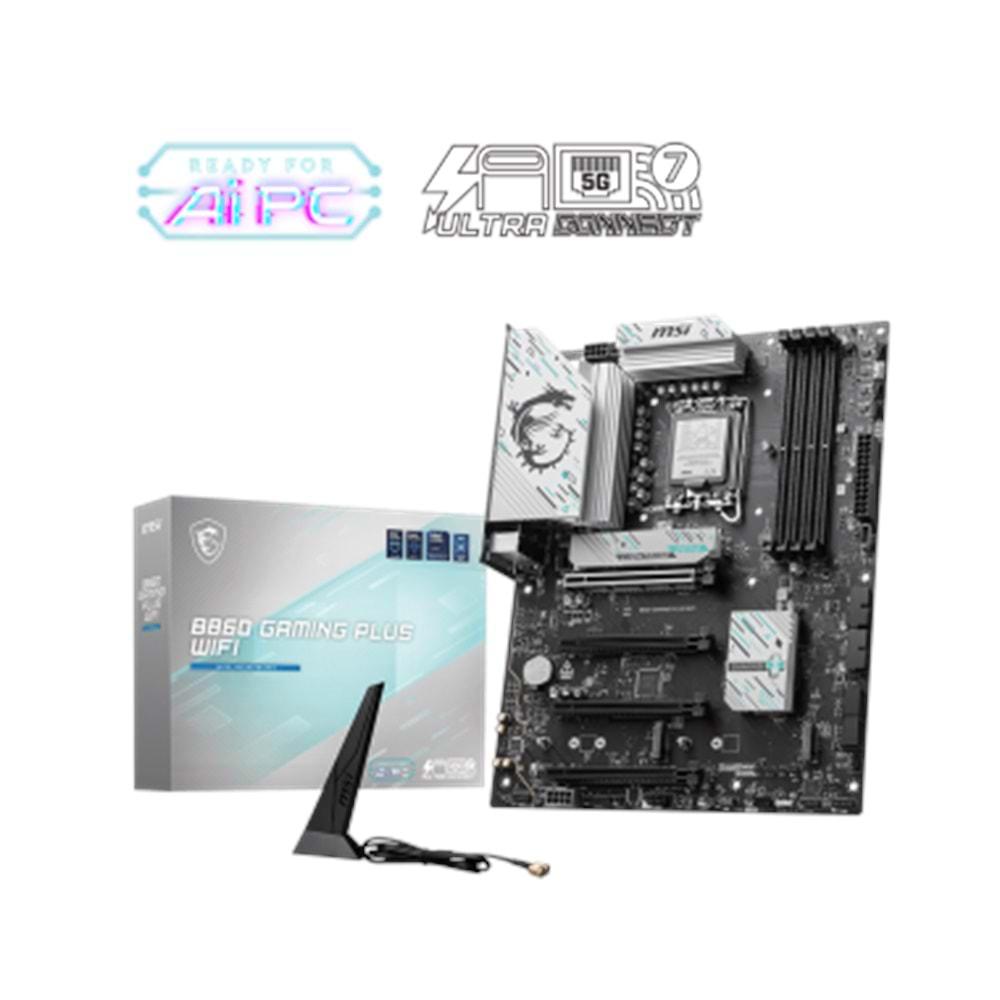MSI MB B860 GAMING PLUS WIFI SOKET 1851 DDR5 8600MHZ(OC) 3xM.2 1x TB4 HDMI DISPLAY 5G LAN