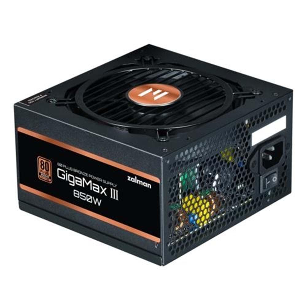 Zalman ZM850-GV3 850W 80+ Bronze GEN 5 Güç KaynağıDayanıklı ve Güvenilir Yüksek Performanslı Active PVC li 120mm