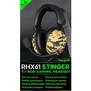 RHX61 RUSH Stinger USB 7.1 Surround RGB Mik Kulaklık