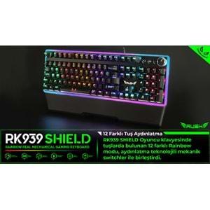 RK939 RUSH Shield RGB Mekanik Oyuncu Klavyesi