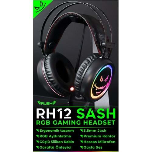 RH12 RUSH Sash 3.5MM RGB Oyuncu Kulaklığı