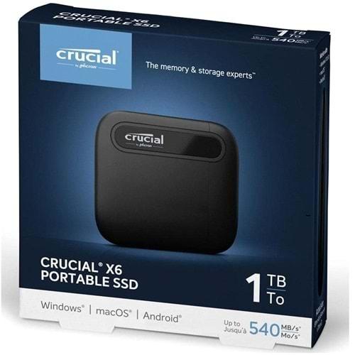 CRUCIAL X6 PORTABLE SSD 1TB 800MB/S TYPE C
