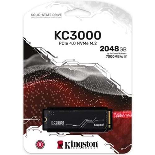 Kingston KC3000 2TB SSD m.2 PCIE 4.0 NVMe SKC3000D/2048G7000-7000MB/s , NVME,Gen 4