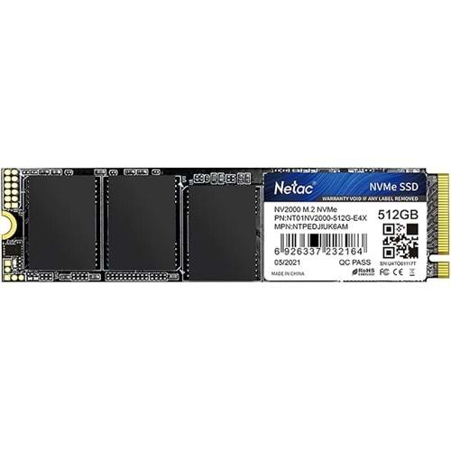Netac NV2000 512GB SSD m.2 NVMe NT01NV2000-512-E4X2500-1950 MB/s , PCIe Gen3.1 x4