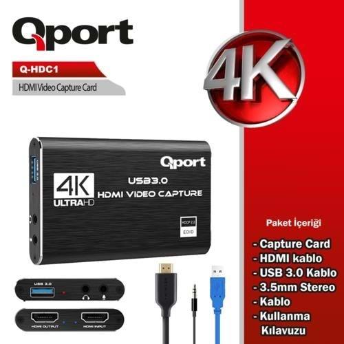Qport Q-HDC1 Hdmı Capture KartUsb 3.0/4K Destekli