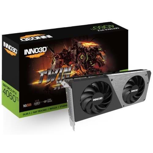 Inno3D RTX4060Ti Twin x2 16GB 128Bit GDDR63x DP 1.4a, HDMI 2.1a, Minimum 550W PSU