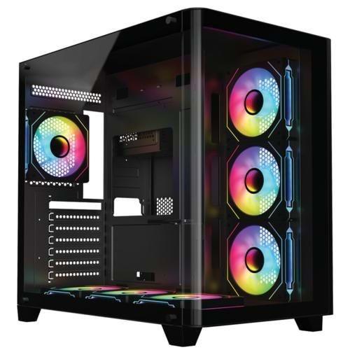 Frisby FC-9545G Siyah RGB Mid Tower KasaATX, Micro ATX, Mini ITX,7x120mm RGB Fan