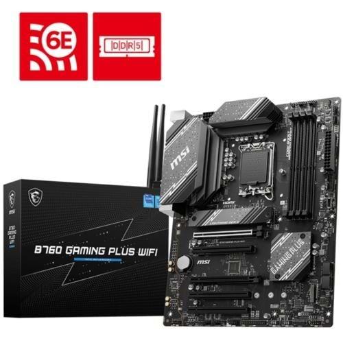 MSI B760 GAMING PLUS WIFI SOKET 1700 DDR5 6800(OC)PCI-E M.2 USB3.2 HDMIDP 1X 2.5G LAN WI-FI 6E ATX